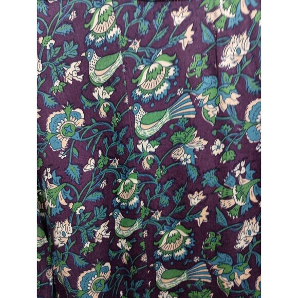 Destination 365 BOHO Dress 1X Purple Floral Print Tiered Midi Long sleeve Casual - Picture 9 of 9